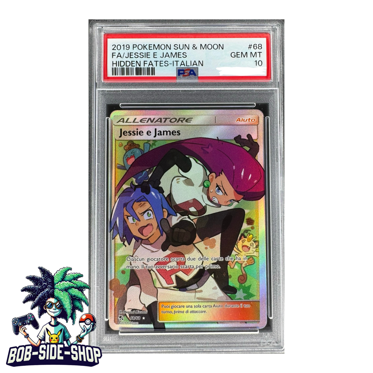 Jessie e James 68/68 Psa 10 Destino Sfuggente ITA Carte Pokémon