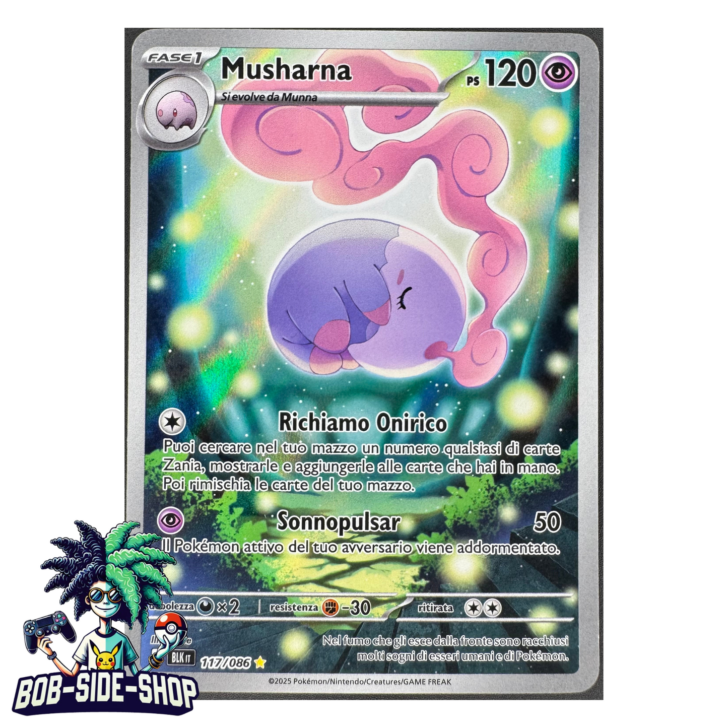 Musharna 117/086 BLK Luce Nera ITA Italiano Carte Pokémon