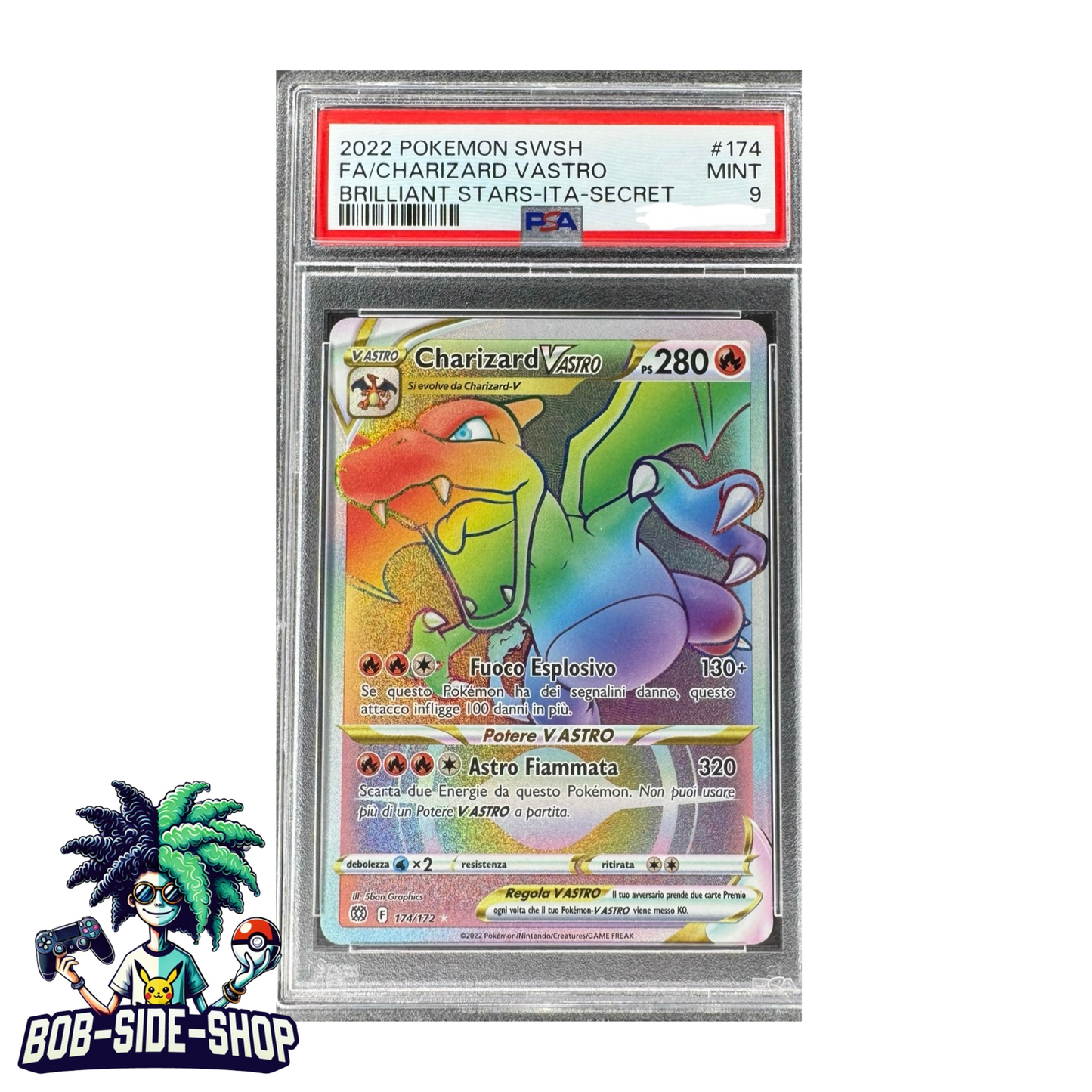 Charizard VAstro #174 Psa 9 Astri Lucenti ITA