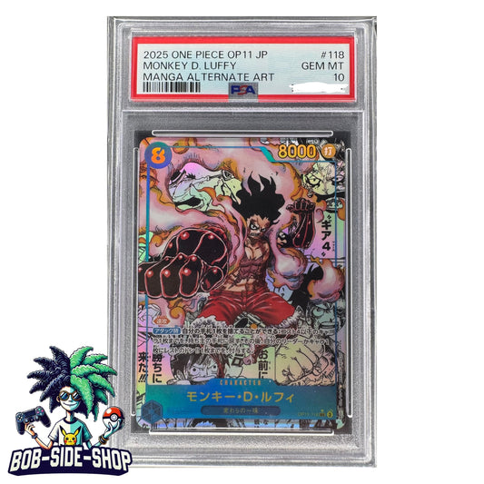 Monkey D. Luffy Op11-118 Psa 10 Manga Jap Japanese One Piece Cards
