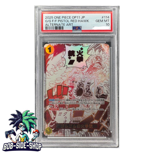 Pistol Red Hawk Op11-114 Psa10 Jap Japanese One Piece Cards