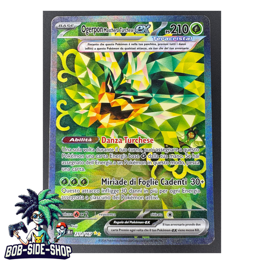Ogerpon Maschera Turchese Ex 211/167 PRE Evoluzioni Prismatiche ITA Italiano Carte Pokémon